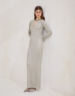 knit dress with precious collar